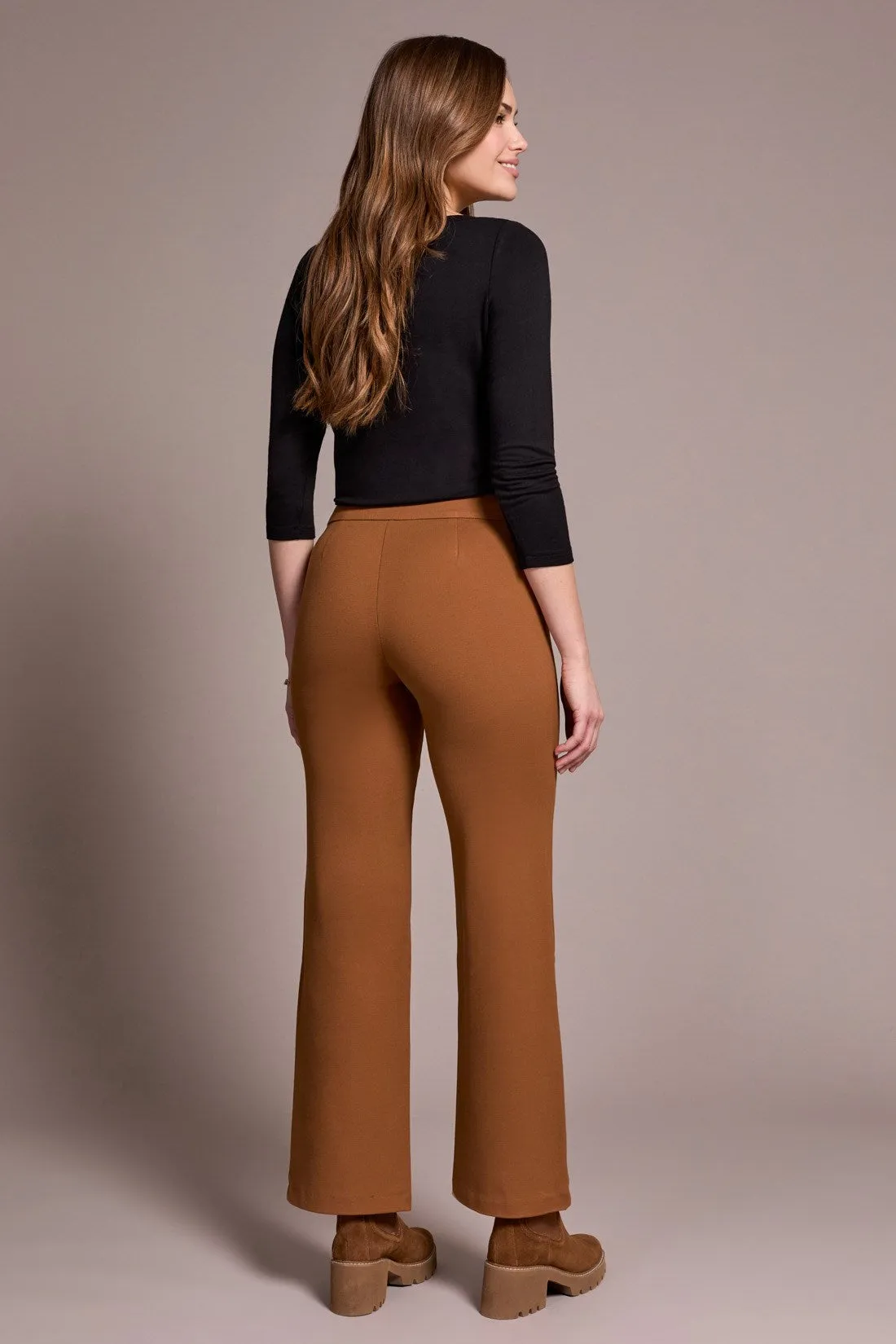 Signature Every Body Ponte Pull-On Pin Tuck Pants-Walnut sold by Tribal product image thumbnail 4