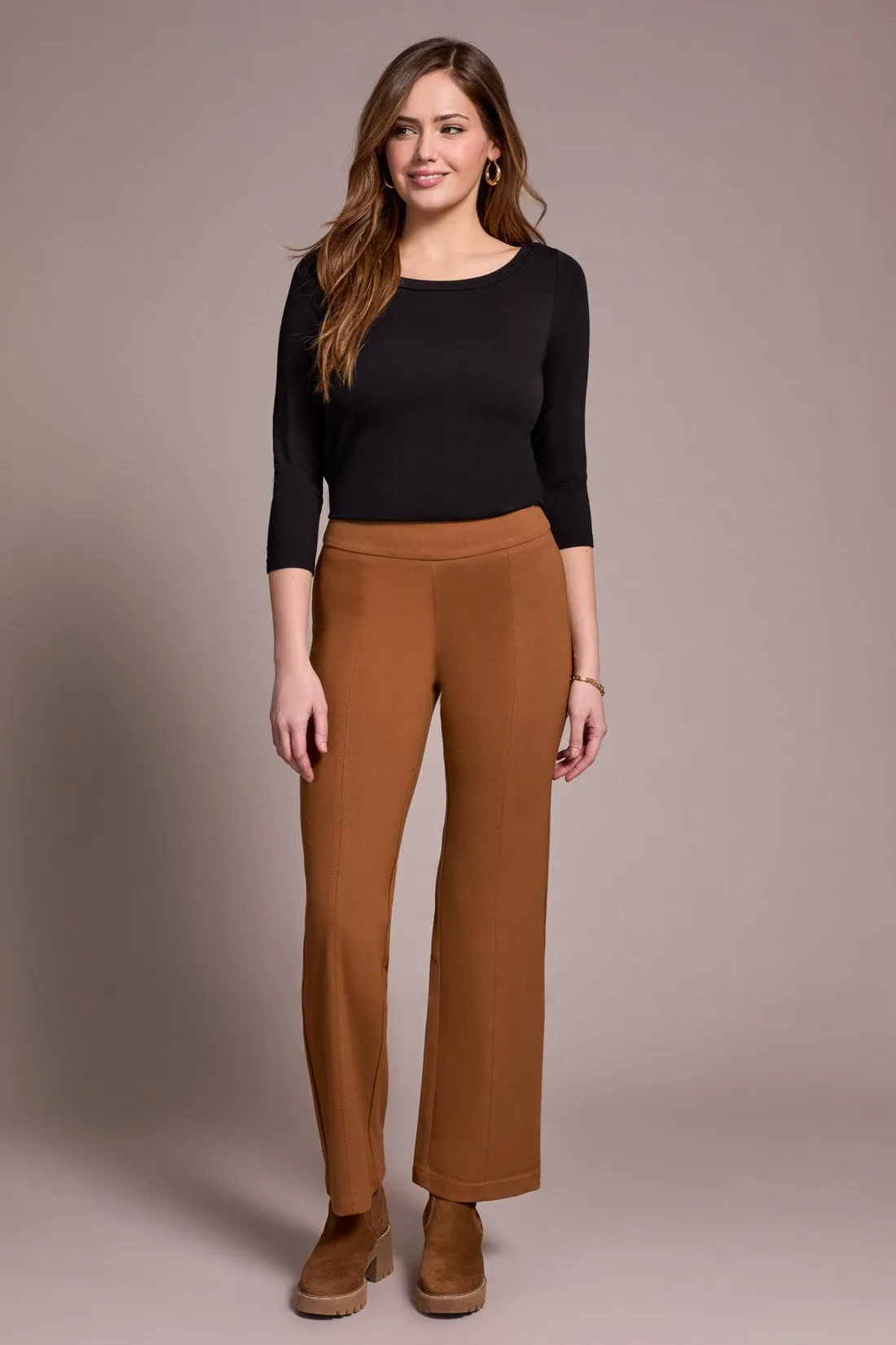 Signature Every Body Ponte Pull-On Pin Tuck Pants-Walnut sold by Tribal product image thumbnail 2
