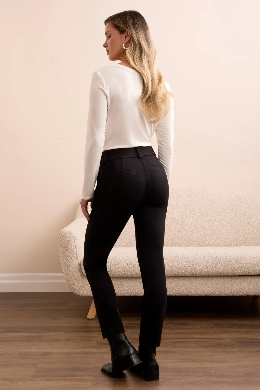 Signature Every Body Ponte Slim Cigarette Pull-On Pants-Black sold by Tribal product image thumbnail 3