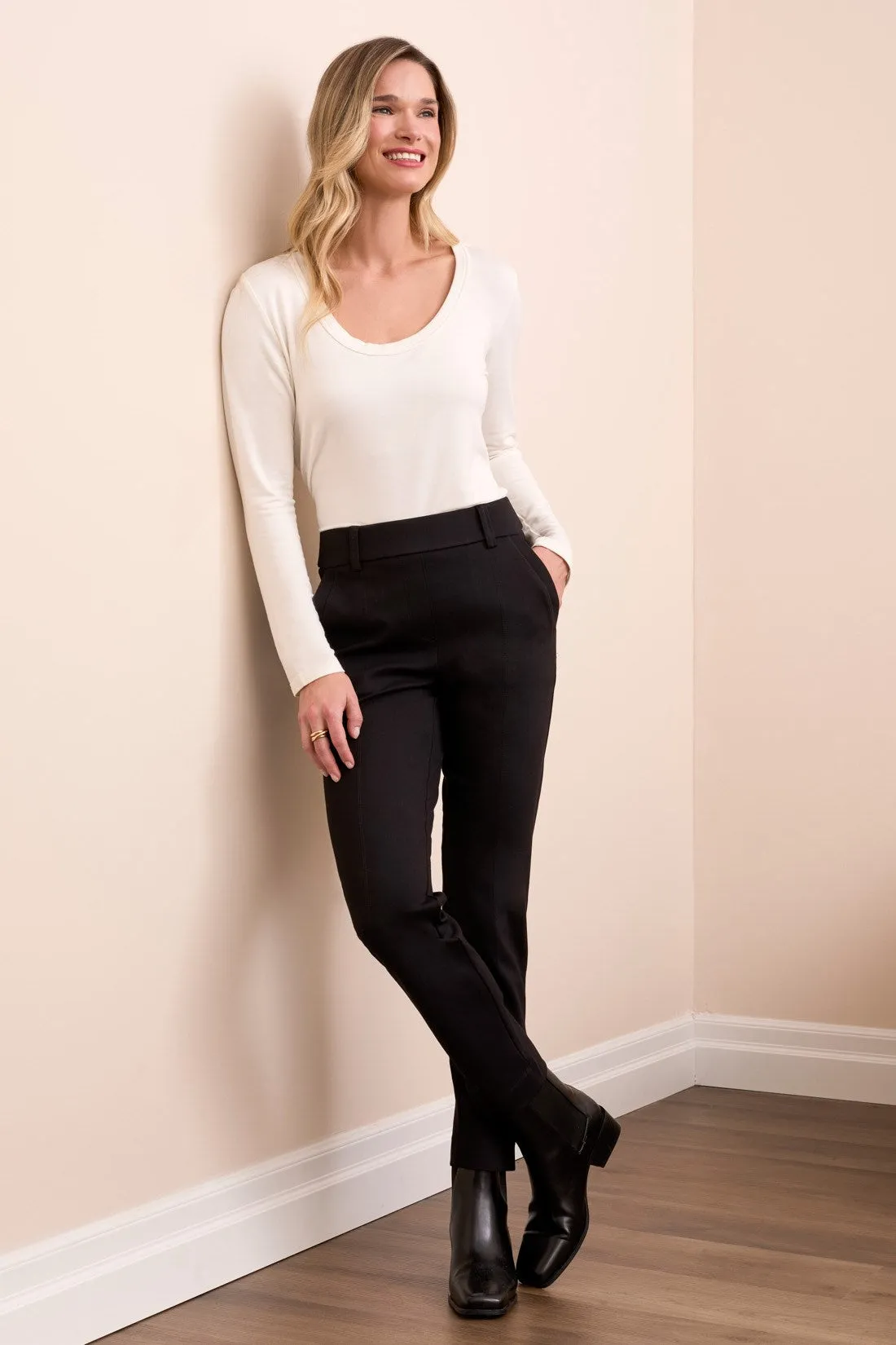 Signature Every Body Ponte Slim Cigarette Pull-On Pants-Black sold by Tribal product image thumbnail 2