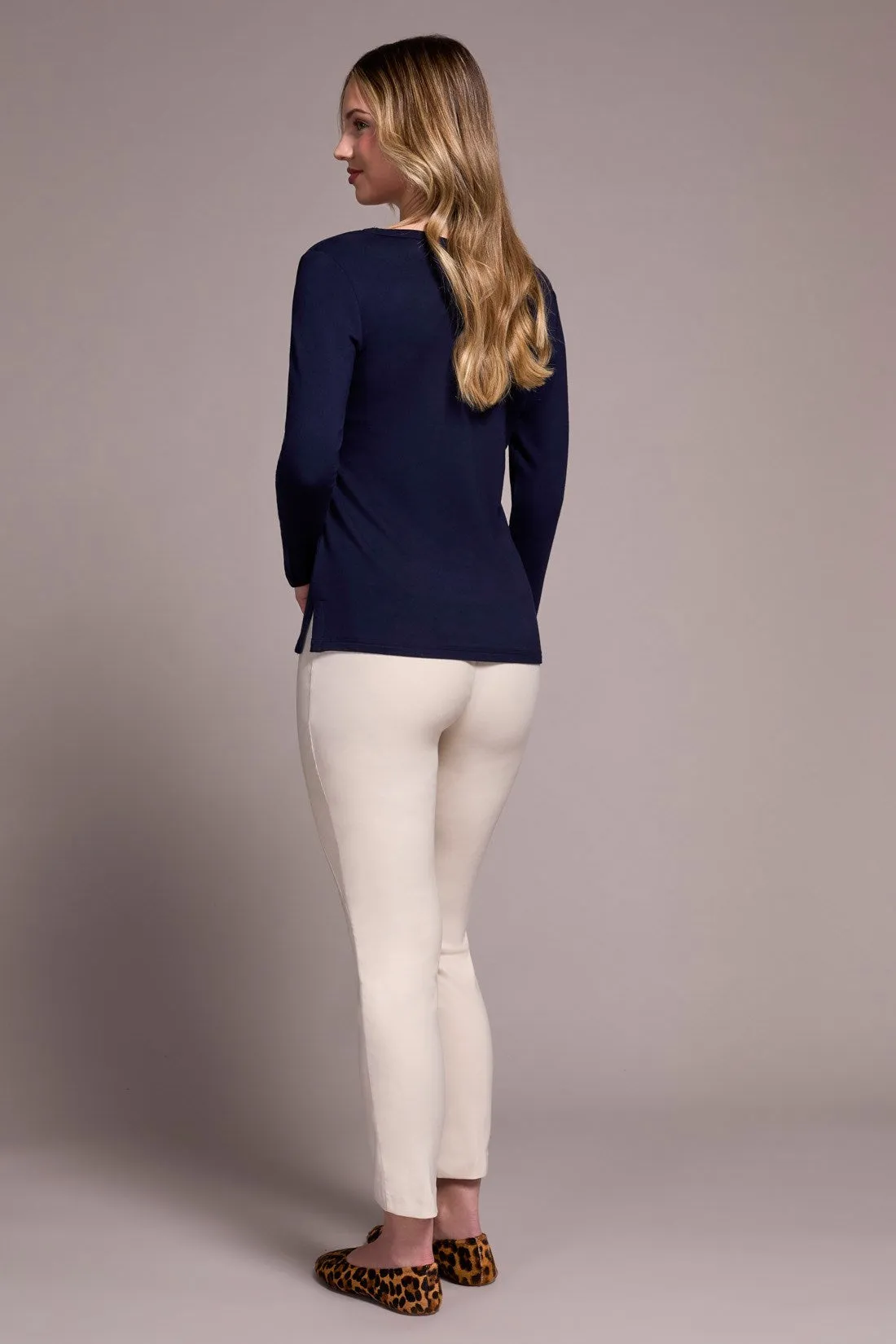 Soft French Terry Scoop Neck Long Sleeve Top-Nightfall sold by Tribal product image thumbnail 4