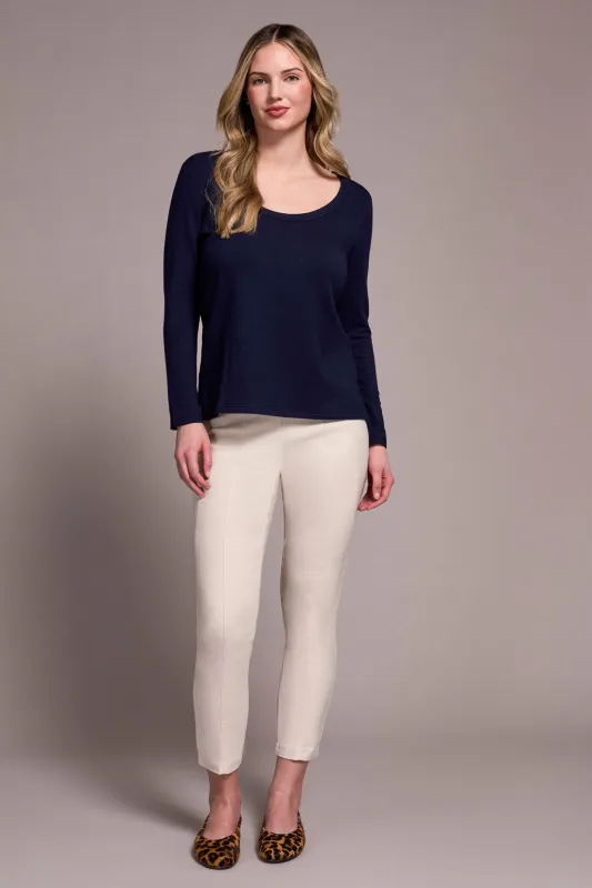 Soft French Terry Scoop Neck Long Sleeve Top-Nightfall sold by Tribal