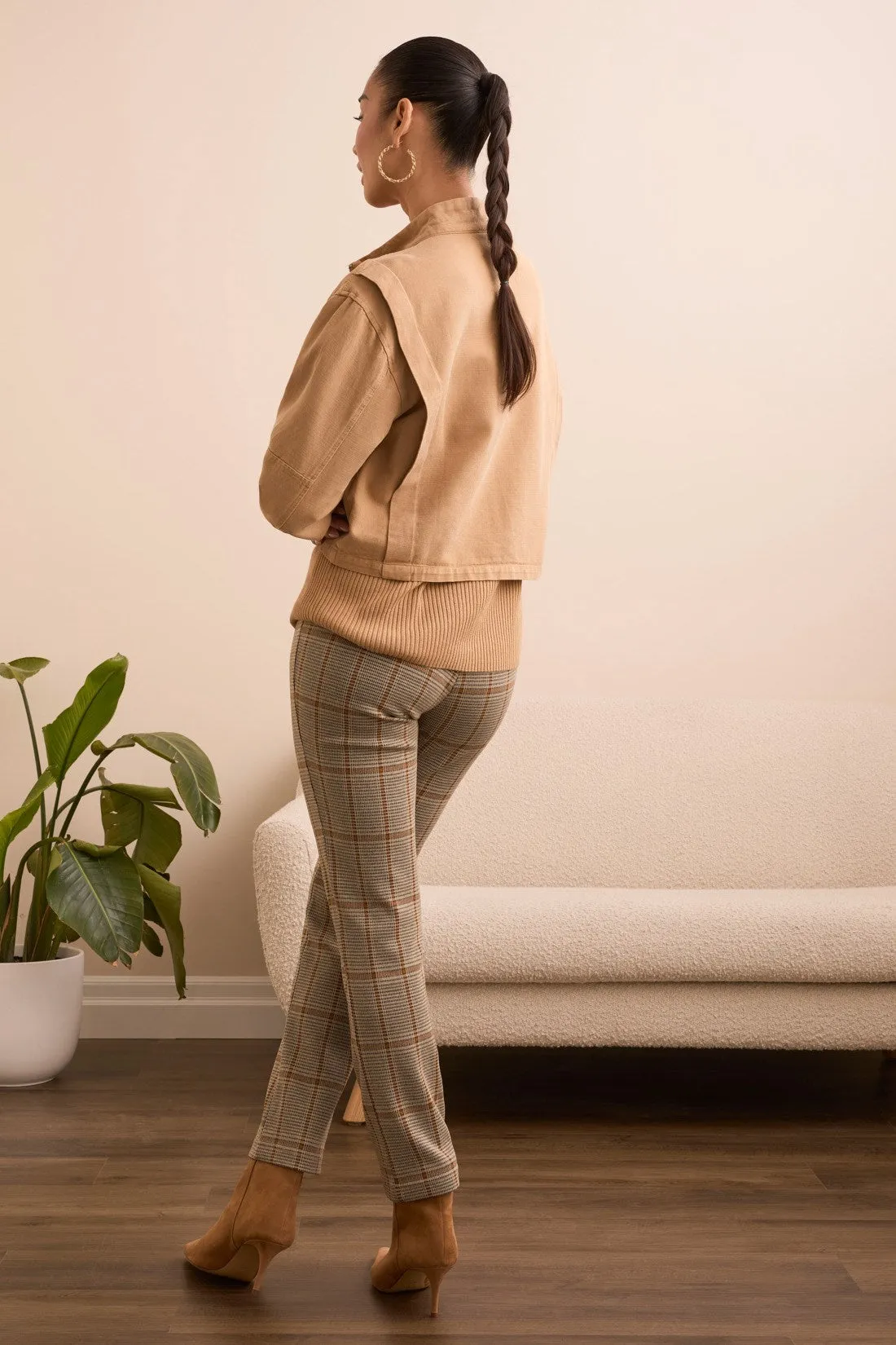 Slub Twill Zip-Front Mock Neck Jacket-Icelatte sold by Tribal product image thumbnail 2