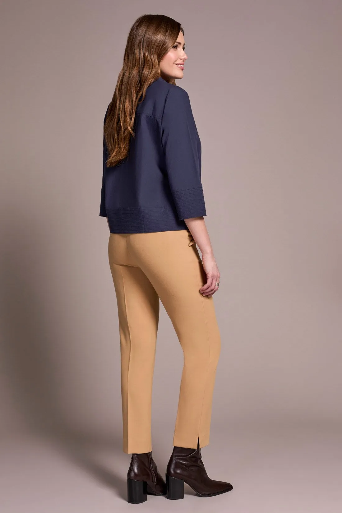 Soft Poplin 3/4 Sleeve Button-Front Shirt-Sapphire sold by Tribal product image thumbnail 2