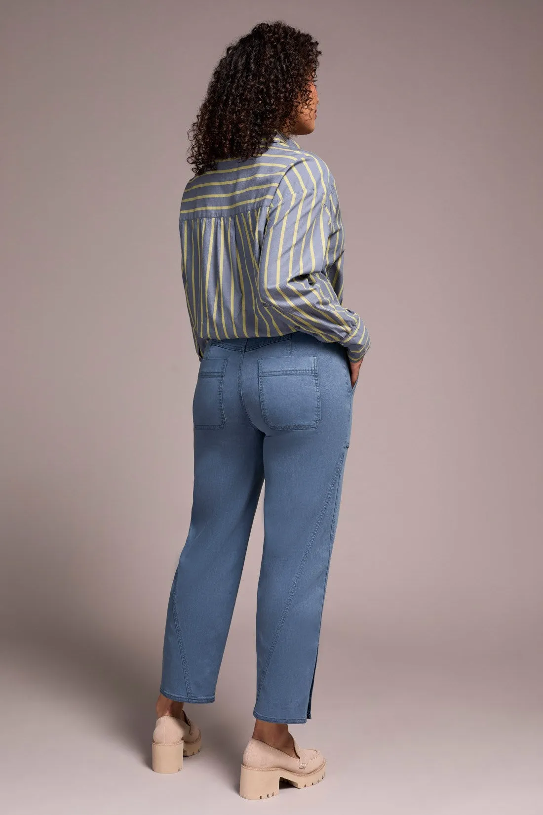 Stretch Twill Patch Pocket Ankle Pants-Slateblue sold by Tribal product image thumbnail 2