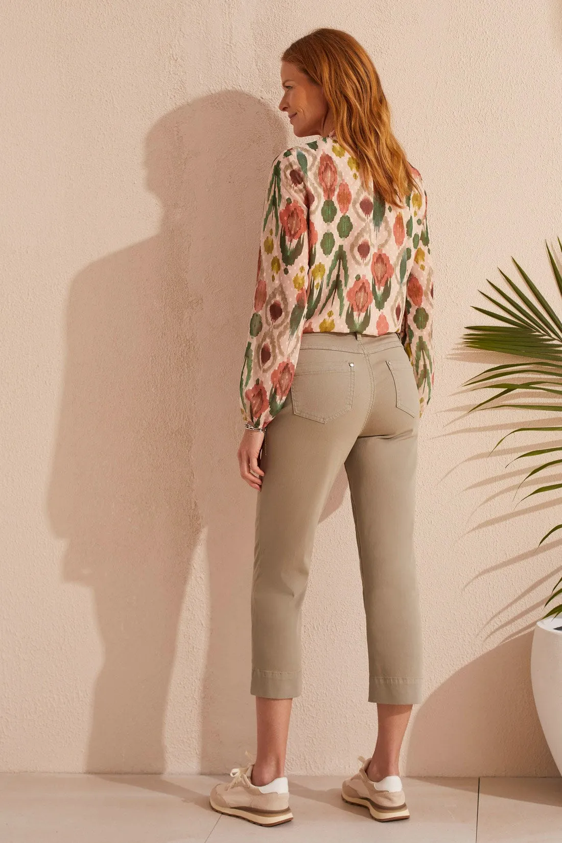 PULL-ON KICK FLARE CAPRI-Driedsage sold by Tribal product image thumbnail 4