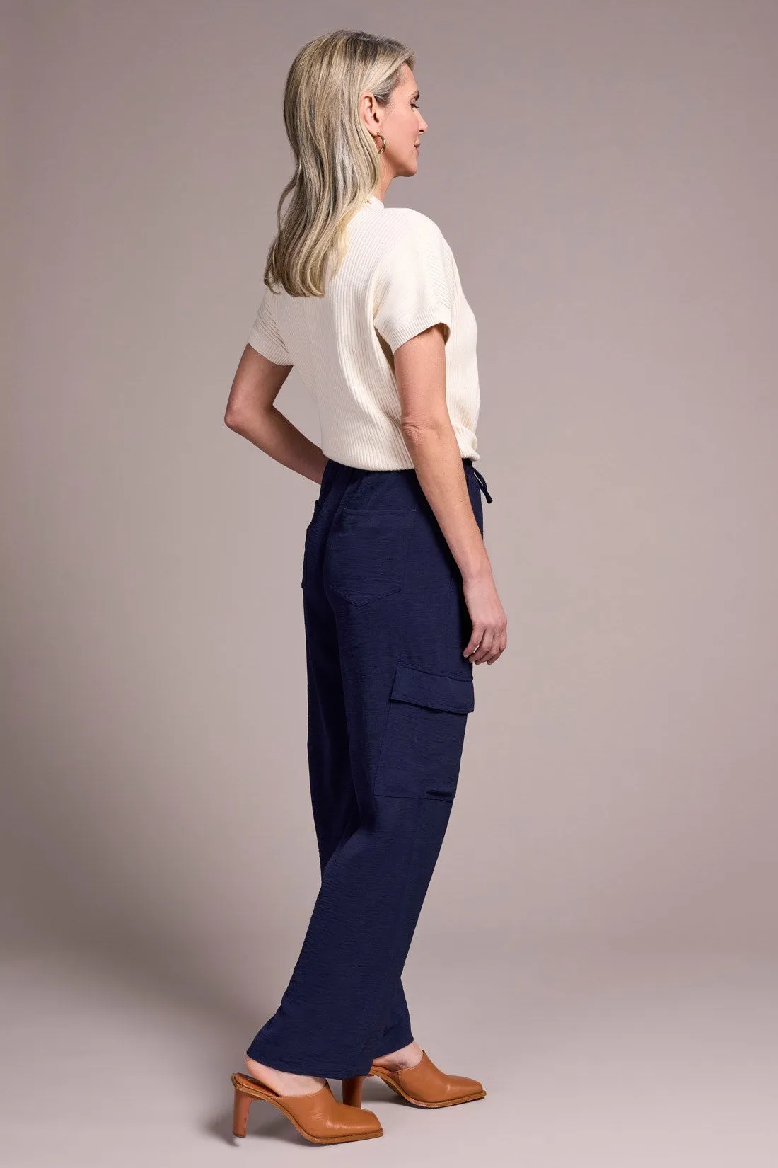 Airflow Elastic-Waist Flowy Cargo Pants-Nightfall sold by Tribal product image thumbnail 2