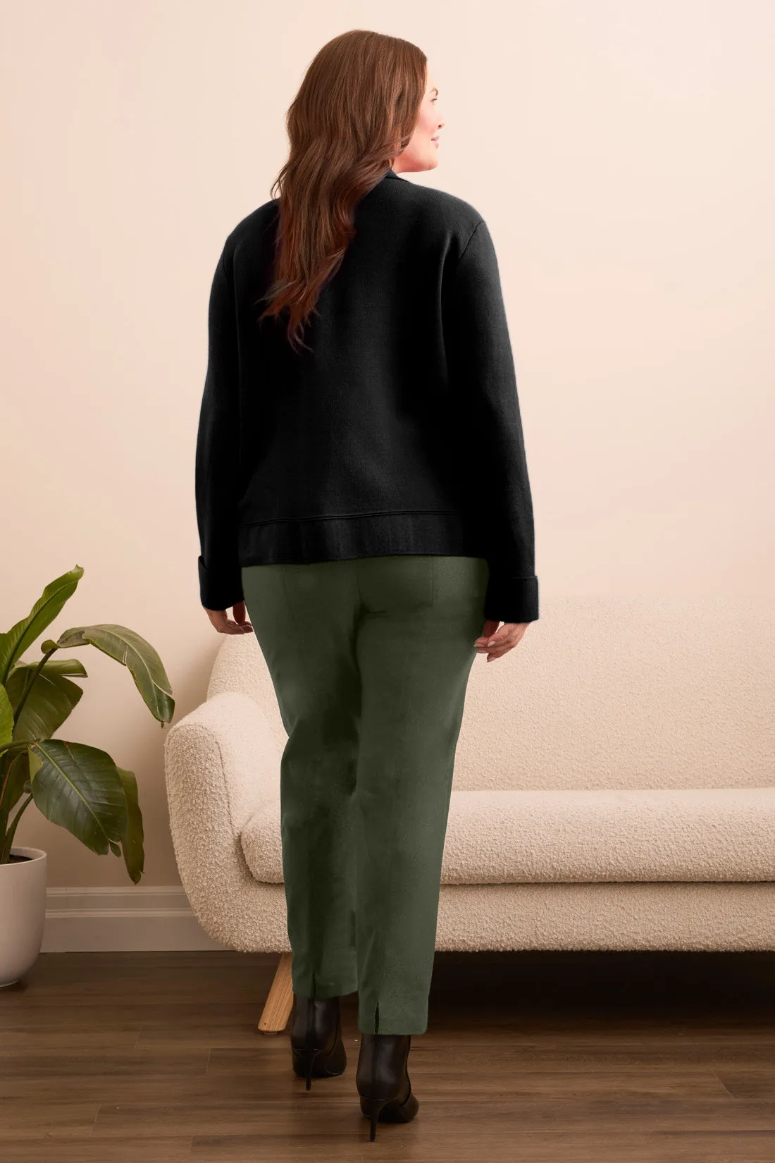 Double Knit Button-Front Cardigan-Black sold by Tribal product image thumbnail 2