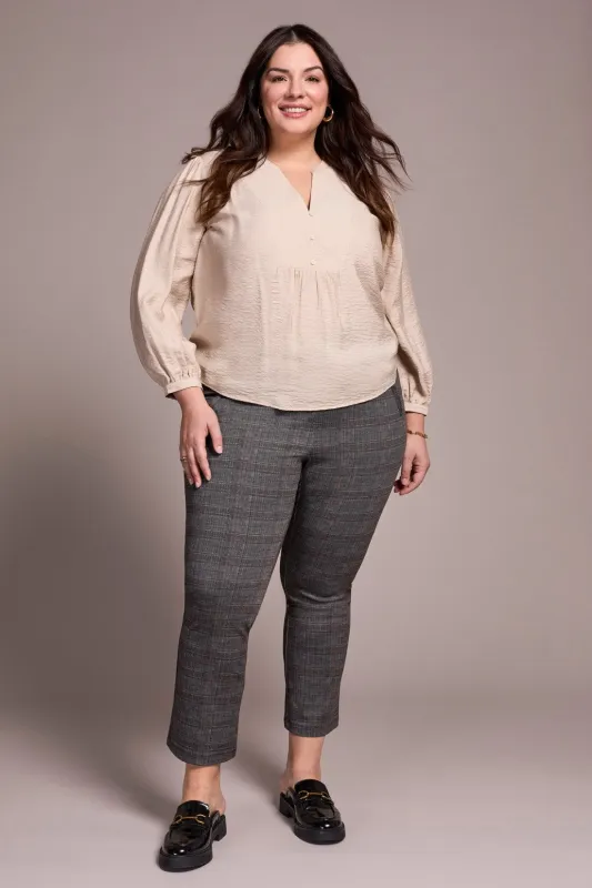 Printed Ponte Pull-On Kick Flare Ankle Pant-Ivy sold by Tribal