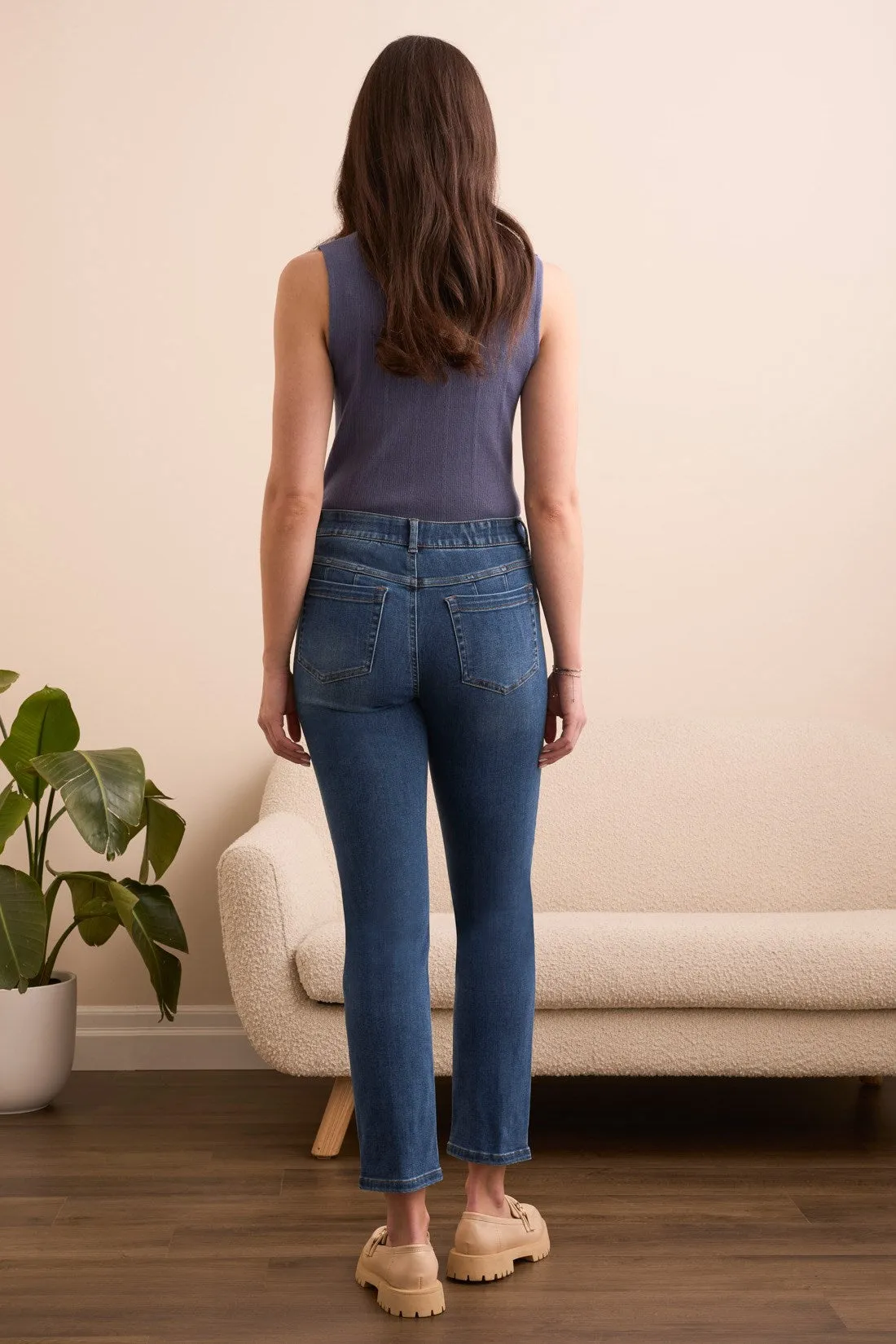 Sophia Curvy Boundless Stretch Denim Pull-On Slim Crop Jeans-Fadedblue sold by Tribal product image thumbnail 2