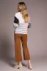 Multi Stripe Textured Boat Neck Sweater-Sandstone sold by Tribal