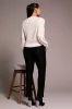 Signature Cashmere Raglan Puff Sleeve Henley Sweater-Moonstone sold by Tribal