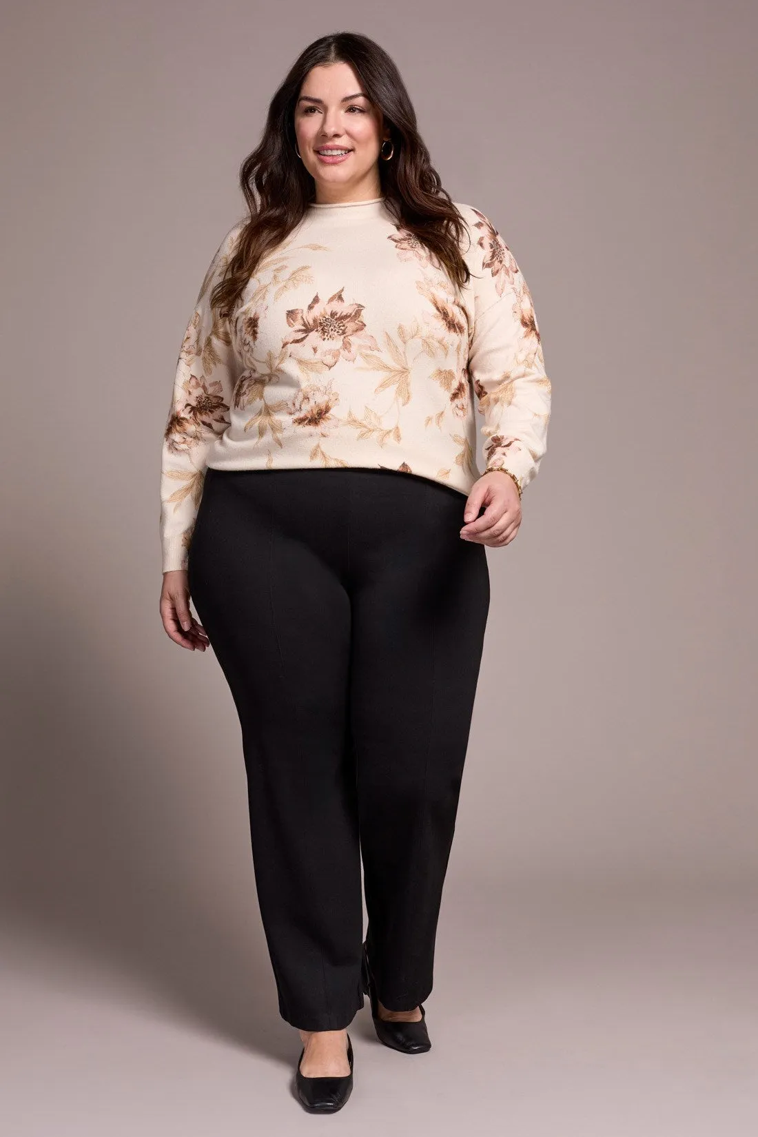 Signature Every Body Stretch Ponte Pull-On Pin Tuck Pants-Black sold by Tribal product image thumbnail 4