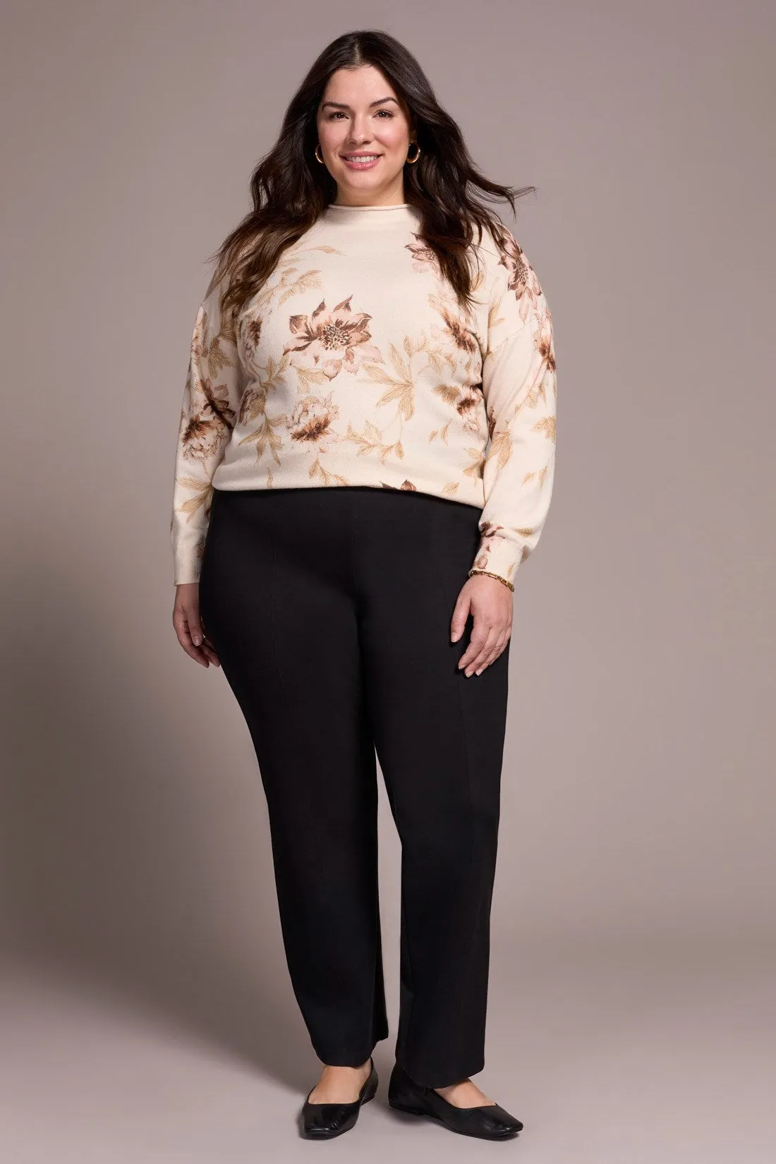 Signature Every Body Stretch Ponte Pull-On Pin Tuck Pants-Black sold by Tribal product image thumbnail 3