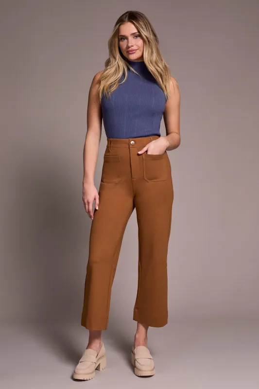 Signature Every Body Ponte High Rise Capri Pants-Walnut sold by Tribal