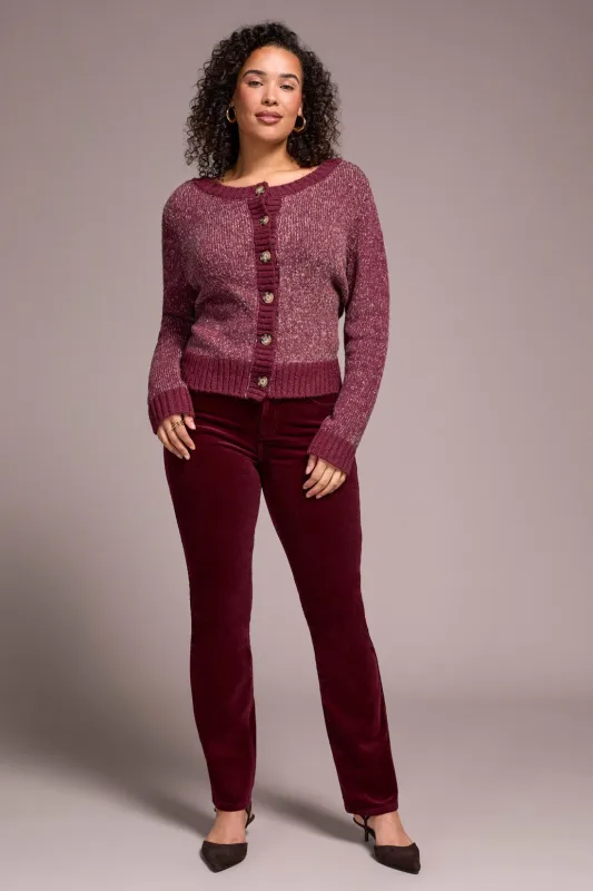 Straight Leg Stretch Cordoroy Pant-Wine sold by Tribal