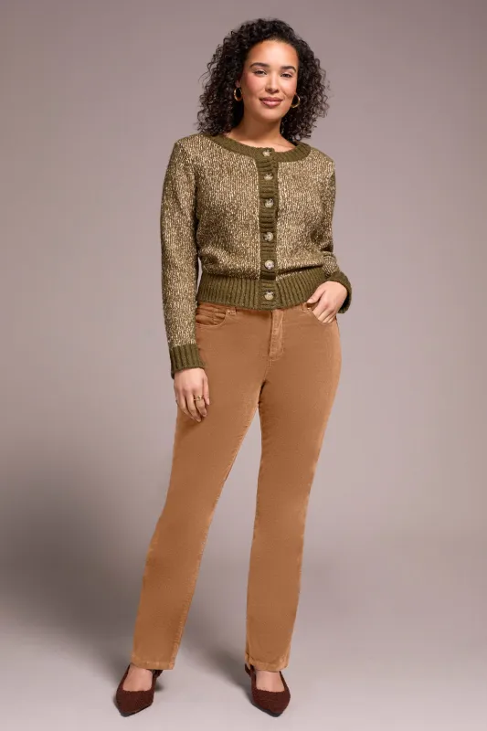 Straight Leg Stretch Cordoroy Pant-Bran sold by Tribal