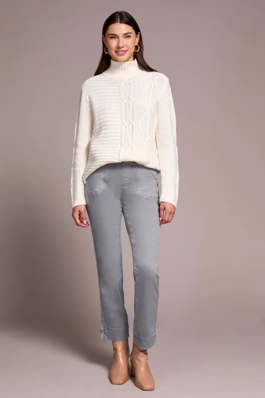 Brooke High Rise Cuffed Wide Leg Girlfriend Jeans-Smokedgrey sold by Tribal