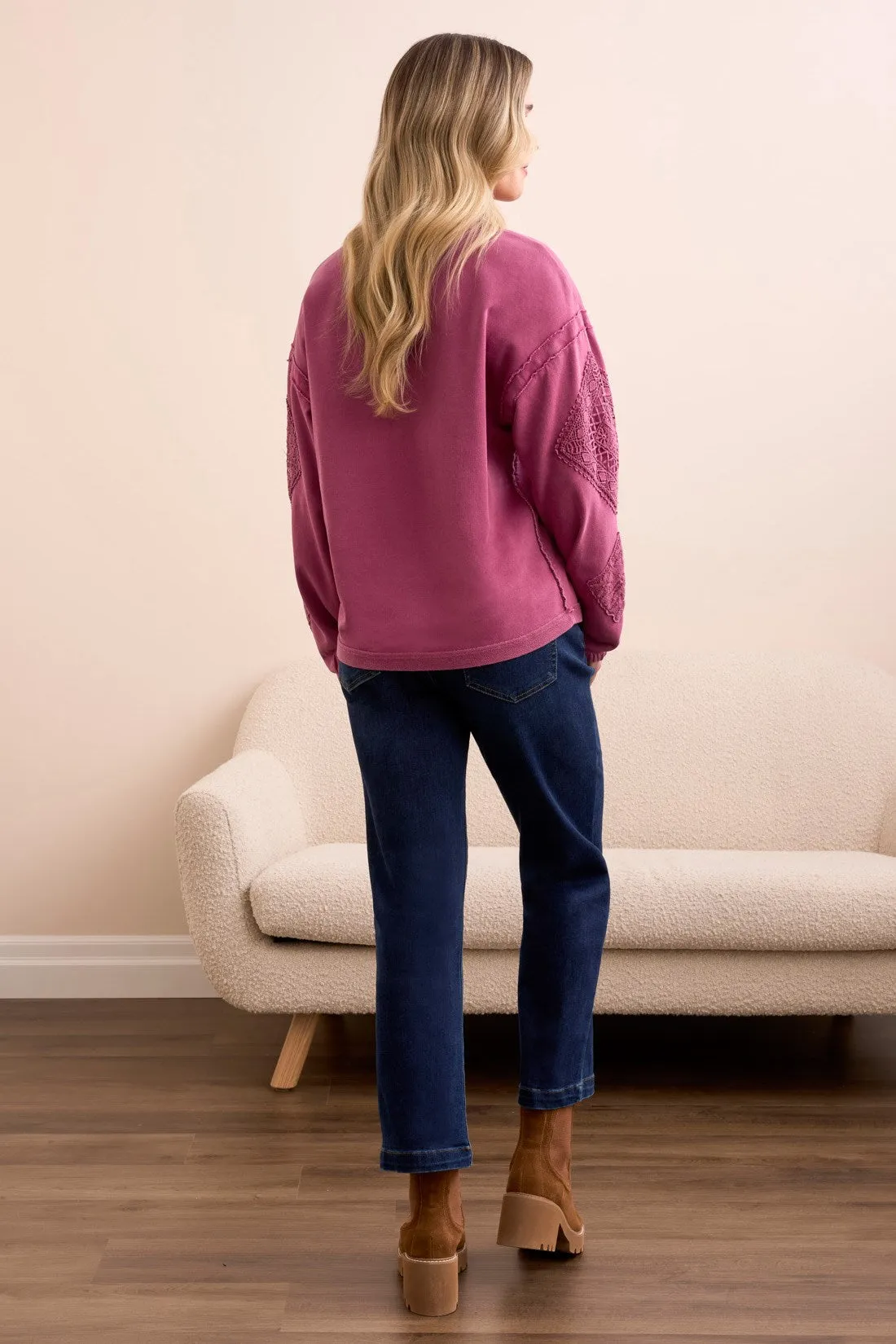 Special Wash Drop Shoulder Sweatshirt-Roseberry sold by Tribal product image thumbnail 4