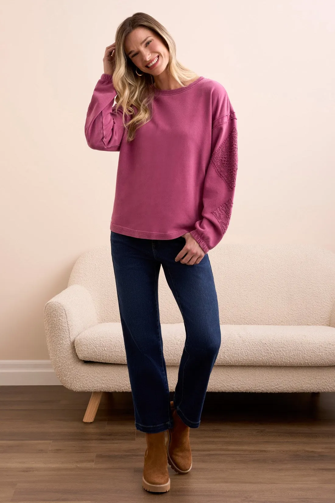 Special Wash Drop Shoulder Sweatshirt-Roseberry sold by Tribal product image thumbnail 2