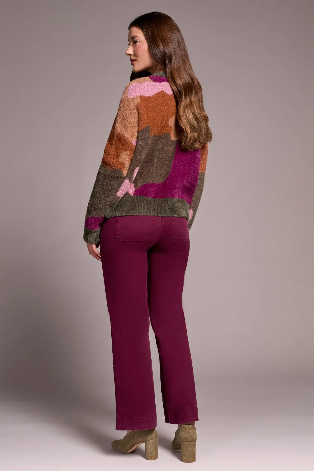 Fuzzy Intarsia Crew Neck Sweater-M gingerspice sold by Tribal product image thumbnail 4