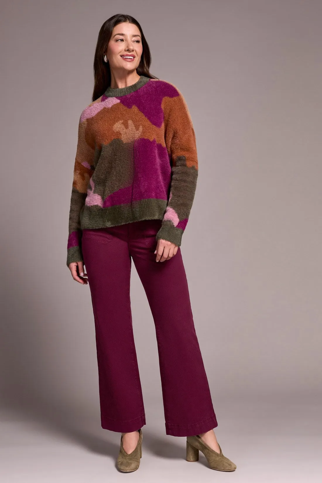 Fuzzy Intarsia Crew Neck Sweater-M gingerspice sold by Tribal product image thumbnail 2