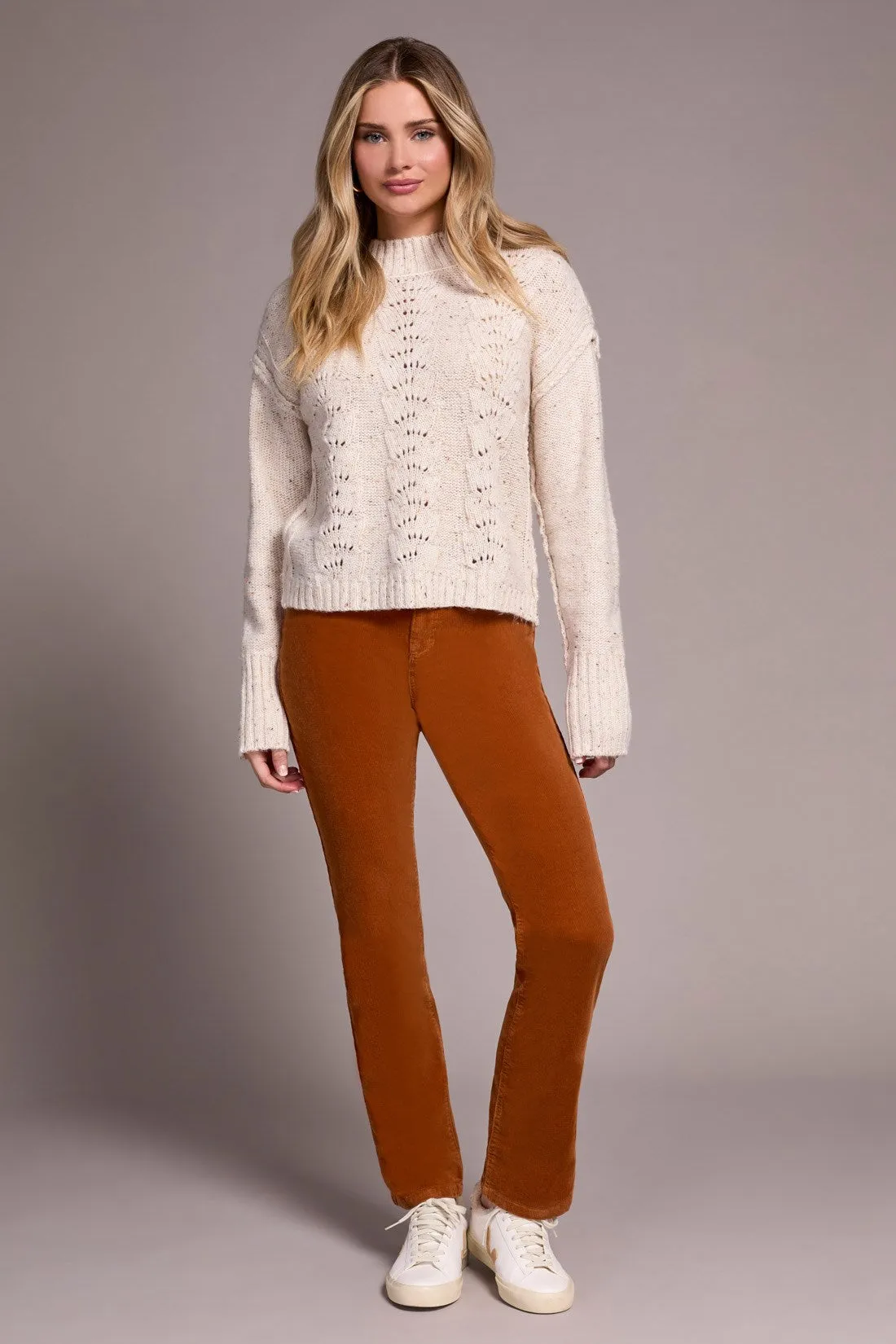 Multi Speckle Crew Neck Sweater-M cream sold by Tribal
