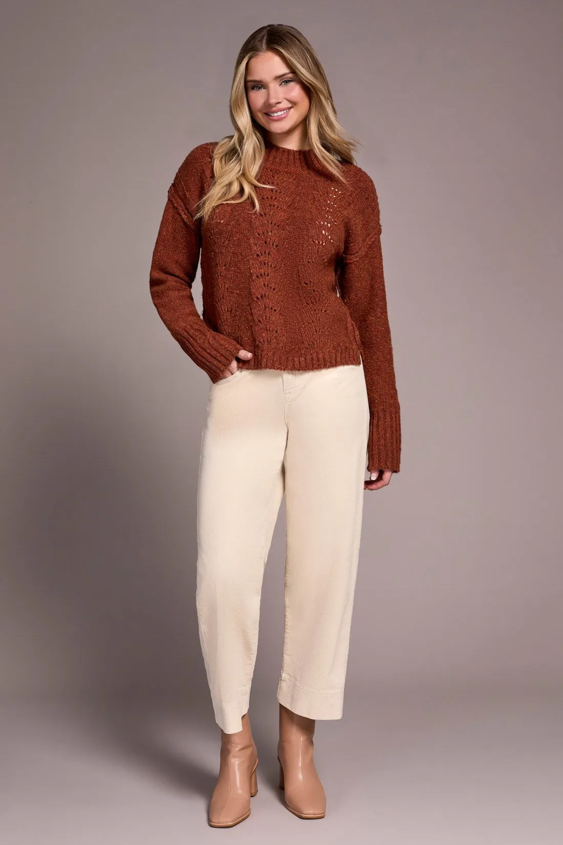 Multi Speckle Crew Neck Sweater-M gingerspice sold by Tribal