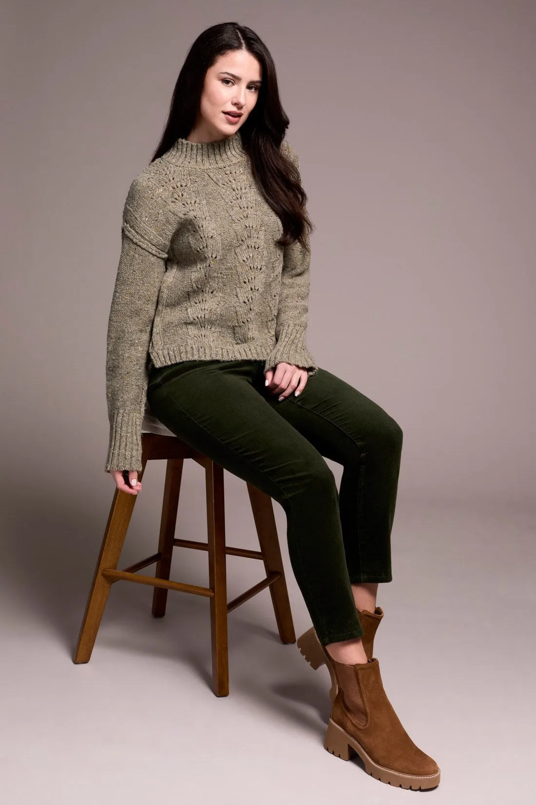 Multi Speckle Crew Neck Sweater-M oliveleaf sold by Tribal product image thumbnail 3