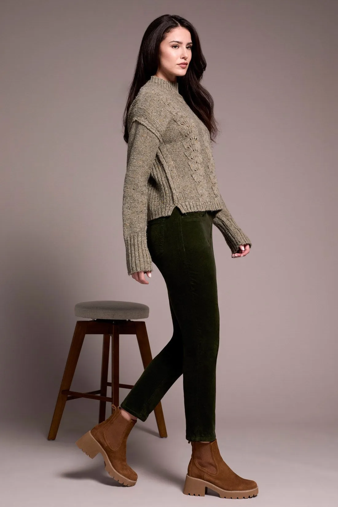 Multi Speckle Crew Neck Sweater-M oliveleaf sold by Tribal product image thumbnail 2