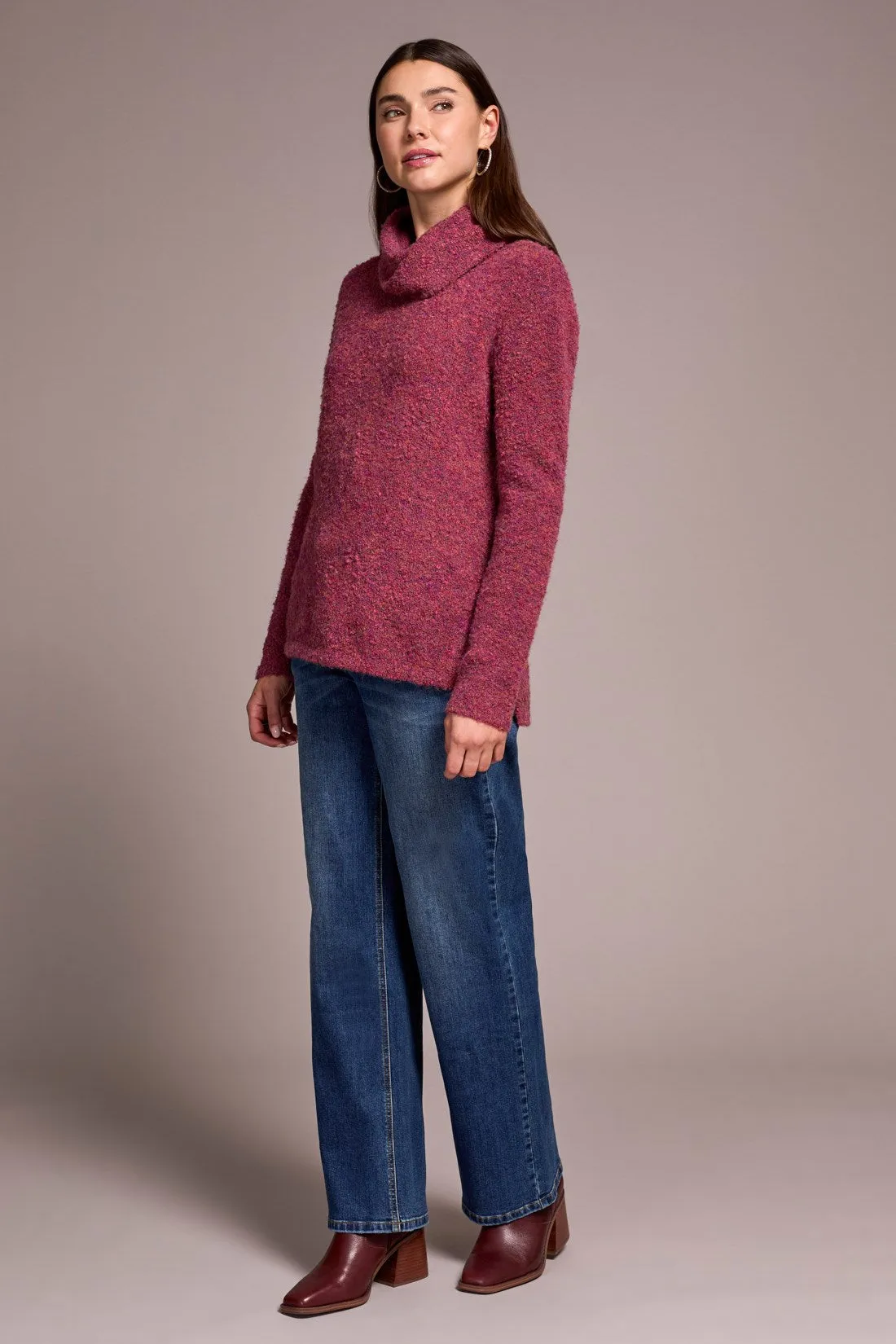 Textured Boucle Cowl Neck Sweater-M coralblaze sold by Tribal product image thumbnail 2