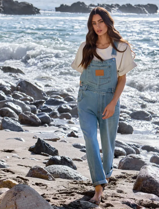 Blue Thread Classic Denim Flowy Straight Leg Overalls-Outoftheblue made by Tribal
