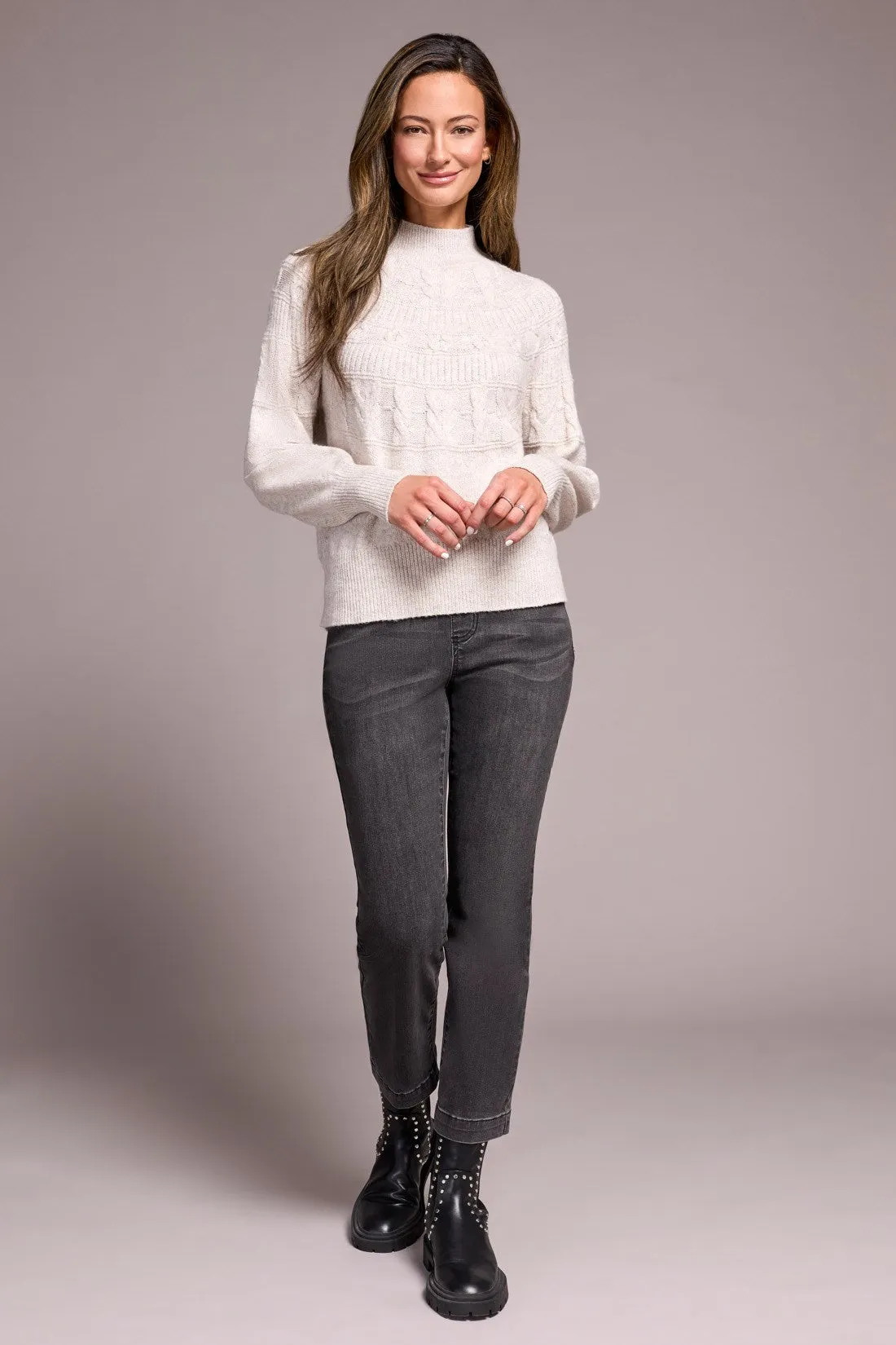 Two-Tone Mock Neck Sweater-Moonstone sold by Tribal product image thumbnail 2