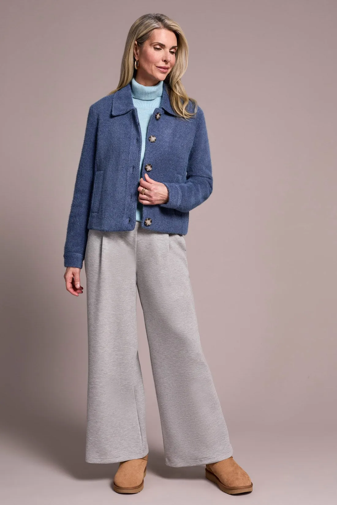 Super Soft Boucle Button-Front Jacket-Marine sold by Tribal product image thumbnail 2