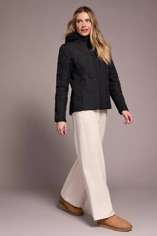 Water Repellent Textured Jacket-Black sold by Tribal