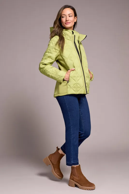 Water Repellent Textured Jacket-Wasabi sold by Tribal