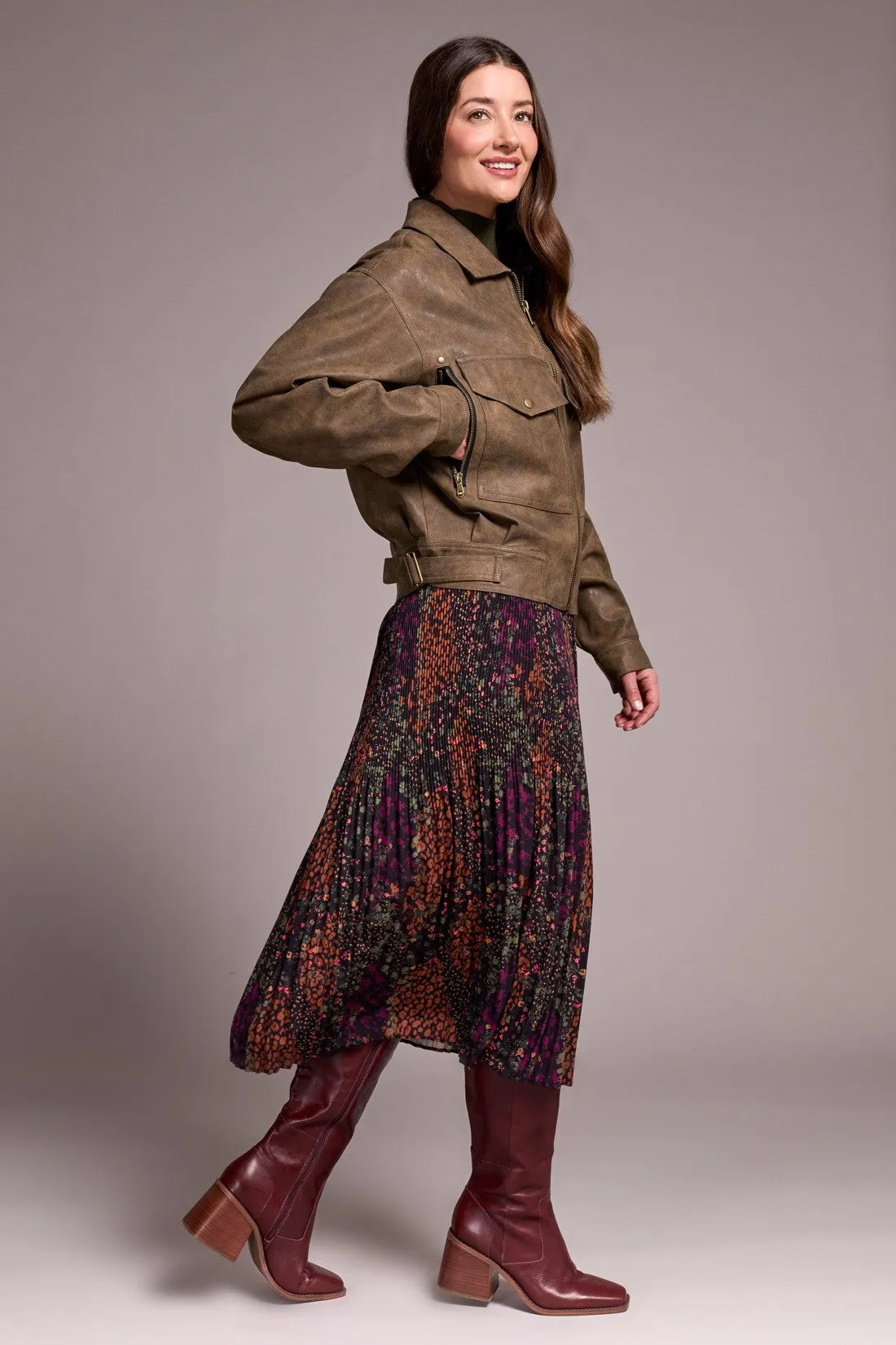 Vintage Faux Leather Jacket-Cocoa sold by Tribal product image thumbnail 3