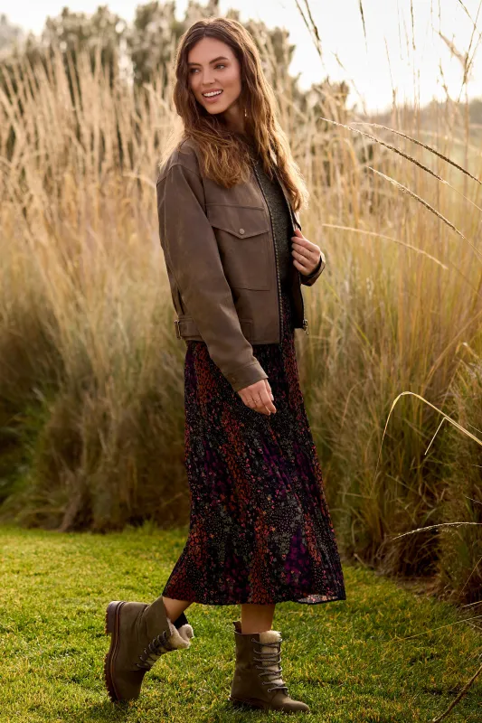 Vintage Faux Leather Jacket-Cocoa sold by Tribal