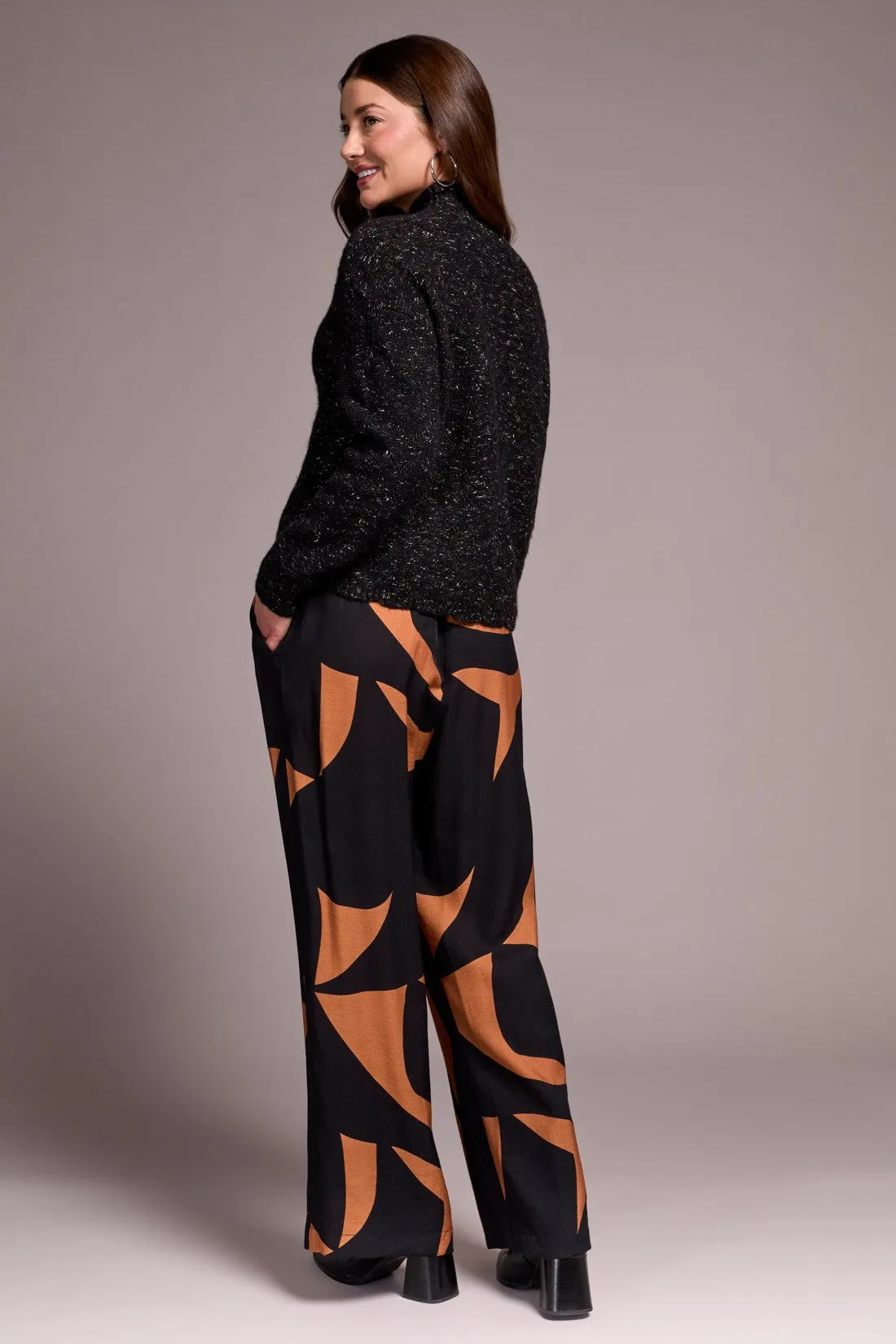 Mock Neck Drop Shoulder Sweater-M black sold by Tribal product image thumbnail 4