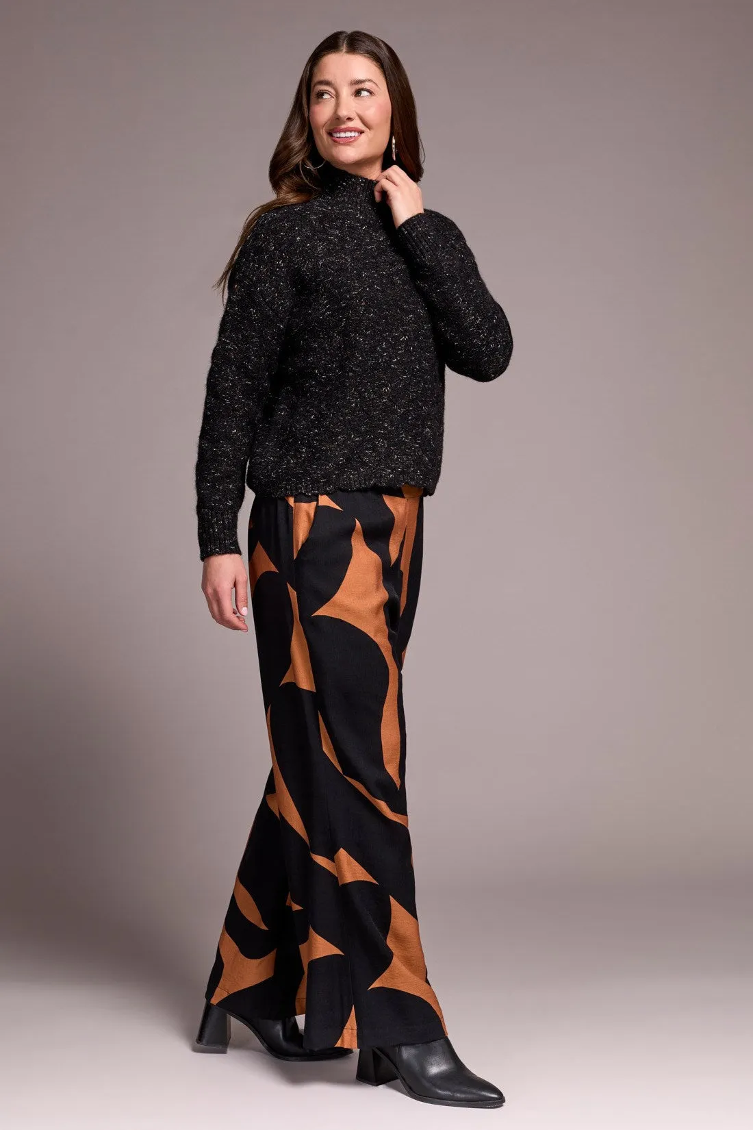 Mock Neck Drop Shoulder Sweater-M black sold by Tribal product image thumbnail 3