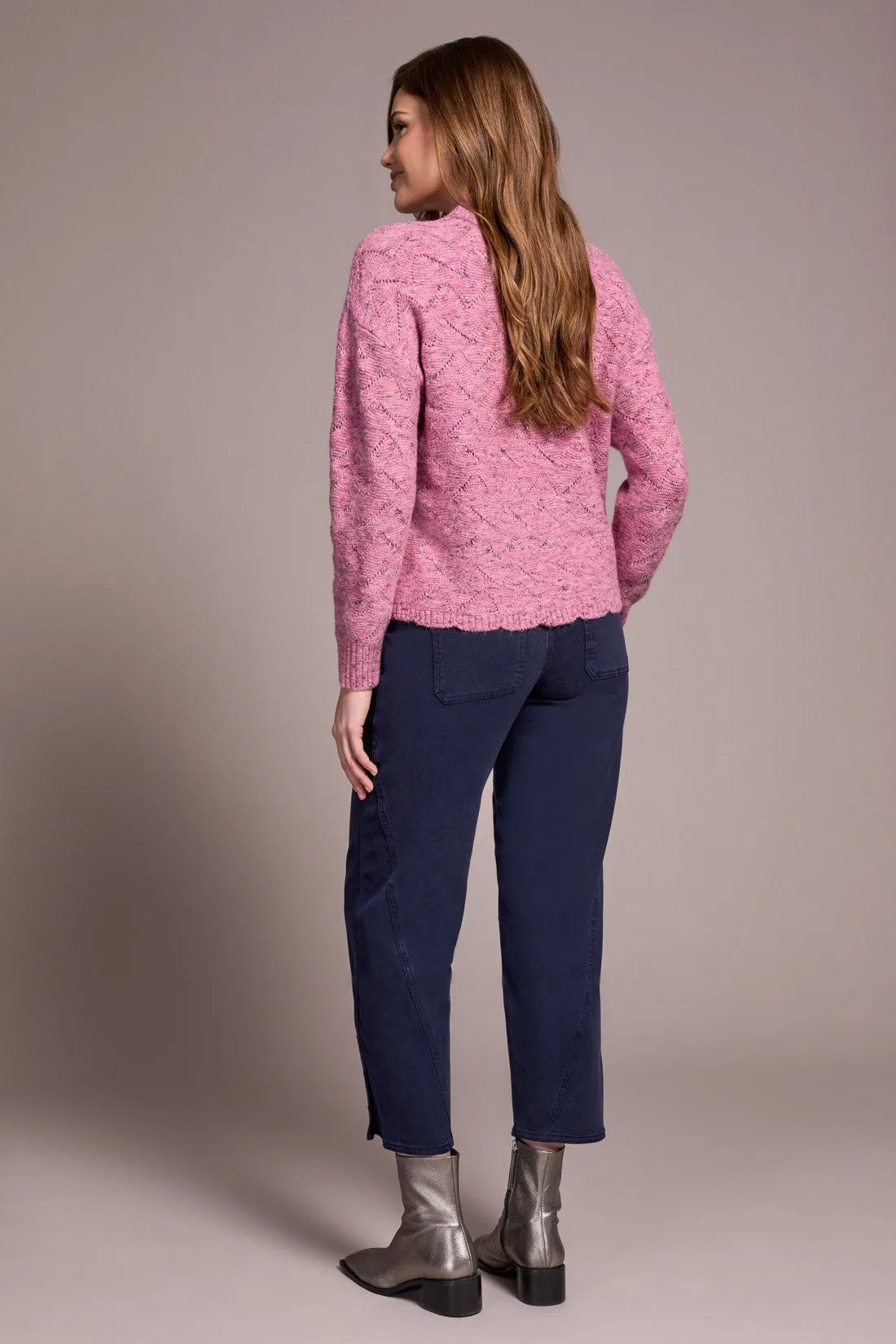 Mock Neck Drop Shoulder Sweater-M vintage lilac sold by Tribal product image thumbnail 4