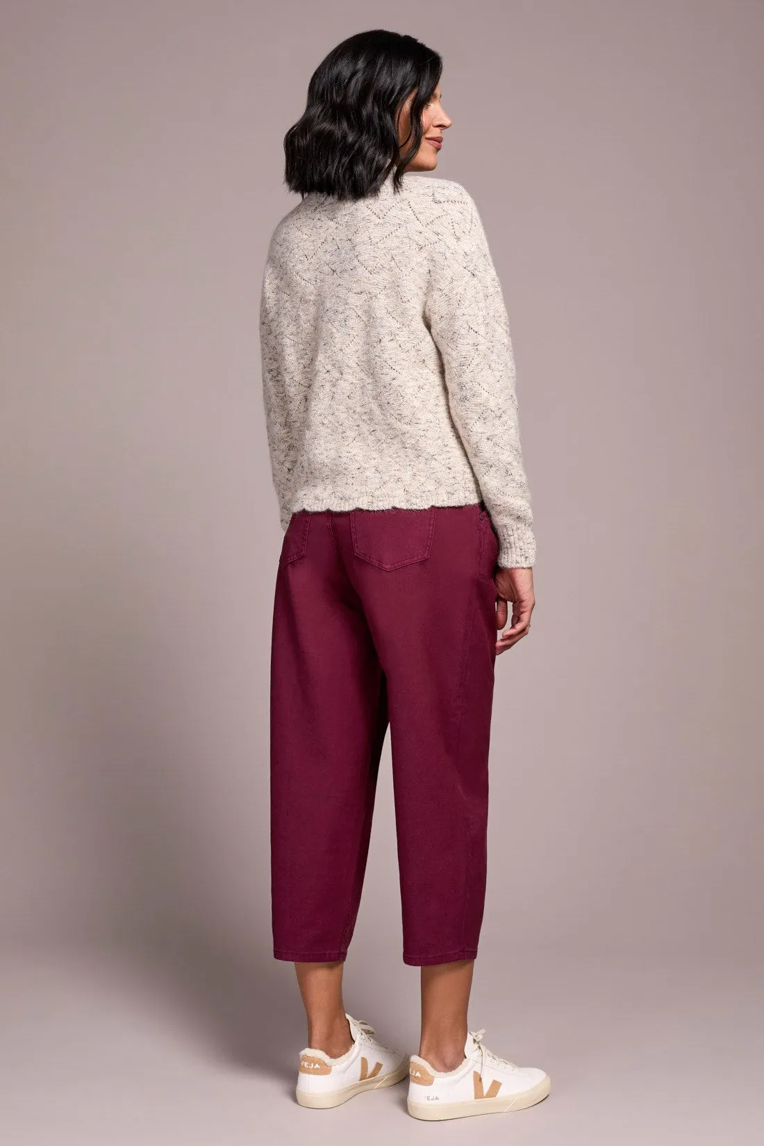 Mock Neck Drop Shoulder Sweater-M cream sold by Tribal product image thumbnail 4