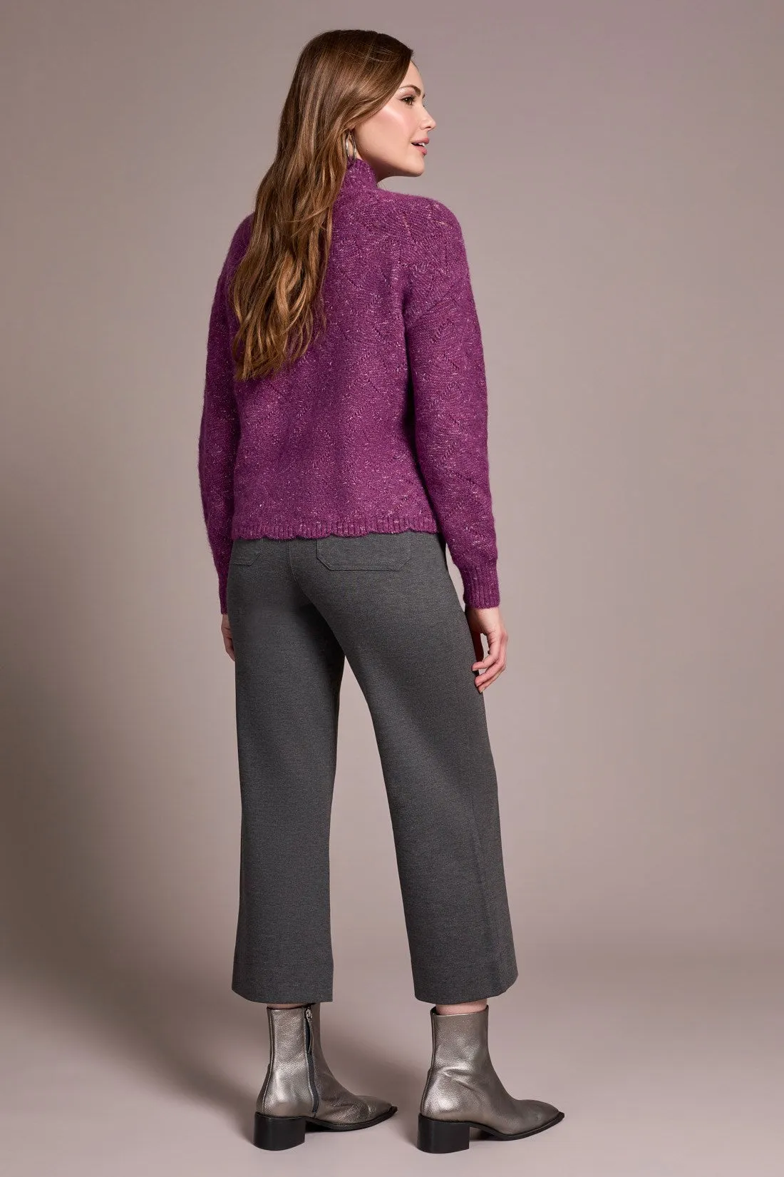 Mock Neck Drop Shoulder Sweater-M dahlia muave sold by Tribal product image thumbnail 3