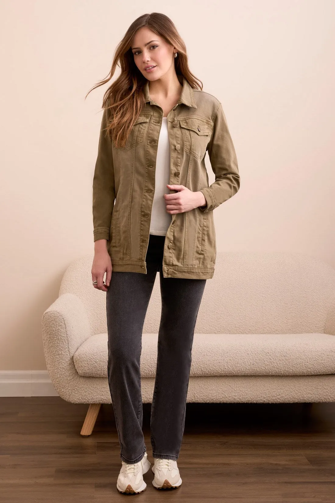 Denim Maxi Jacket-Oliveleaf sold by Tribal product image thumbnail 2