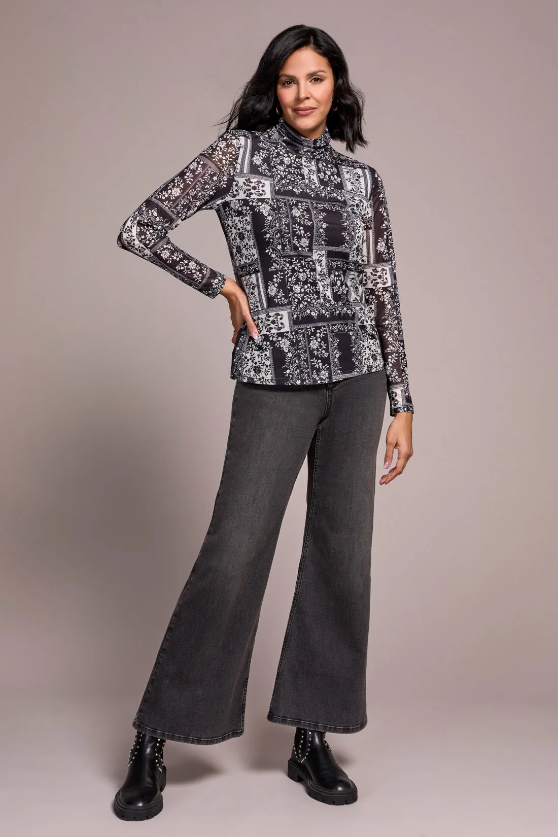 Brooke High Rise Palazzo Jeans-Greyarea sold by Tribal product image thumbnail 3
