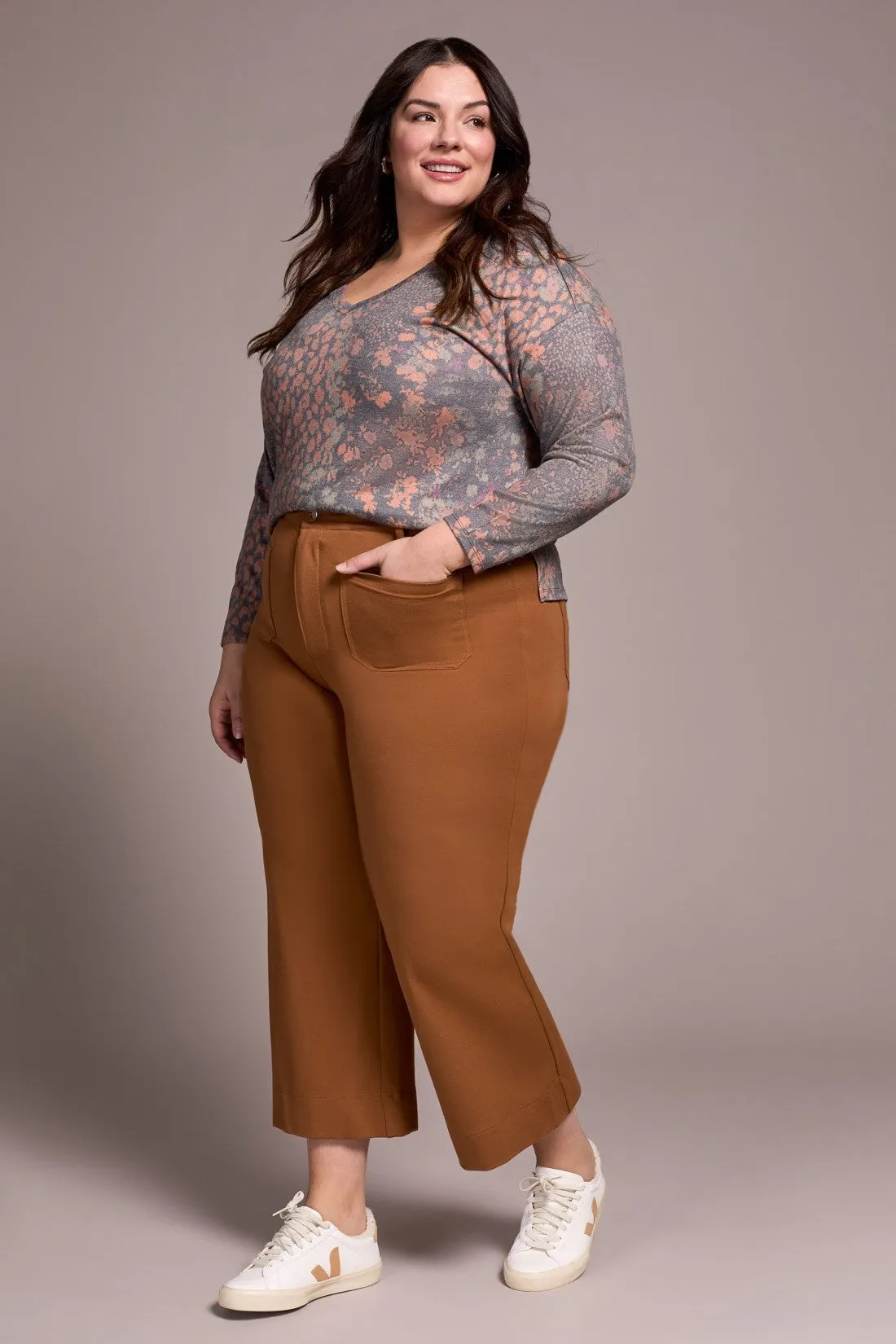 Signature Every Body Ponte High Rise Capri Pants-Walnut sold by Tribal product image thumbnail 4