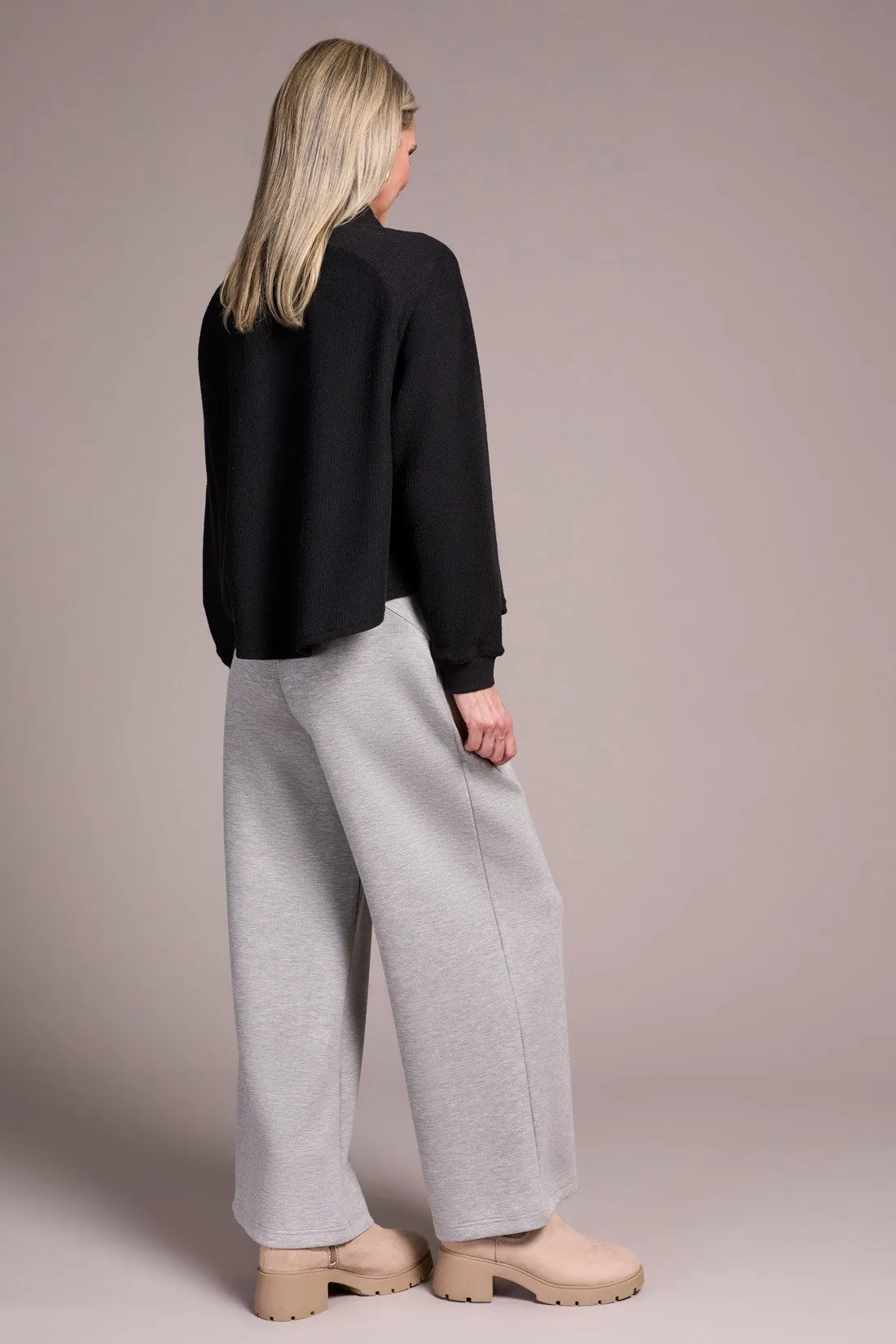 Johnny Collar Ribbed Henley Top-Black sold by Tribal product image thumbnail 4