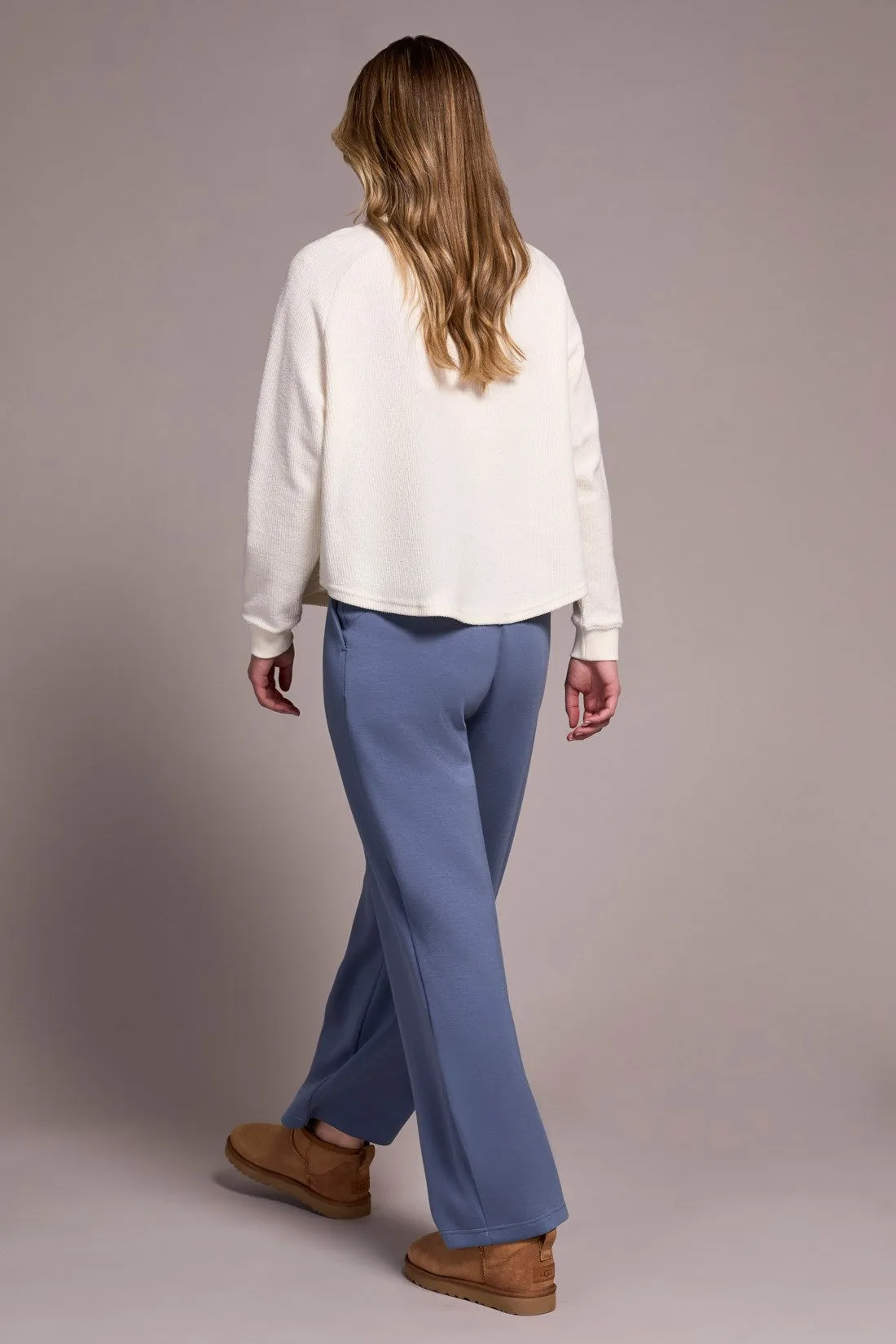 Johnny Collar Ribbed Henley Top-Cream sold by Tribal product image thumbnail 2