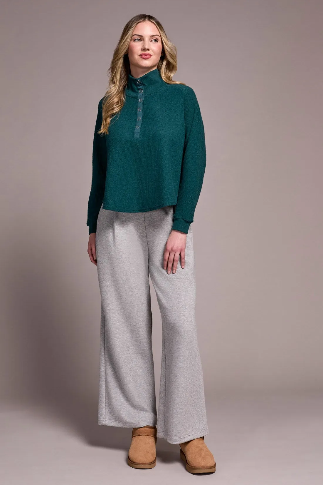 Johnny Collar Ribbed Henley Top-Silverpine sold by Tribal product image thumbnail 3