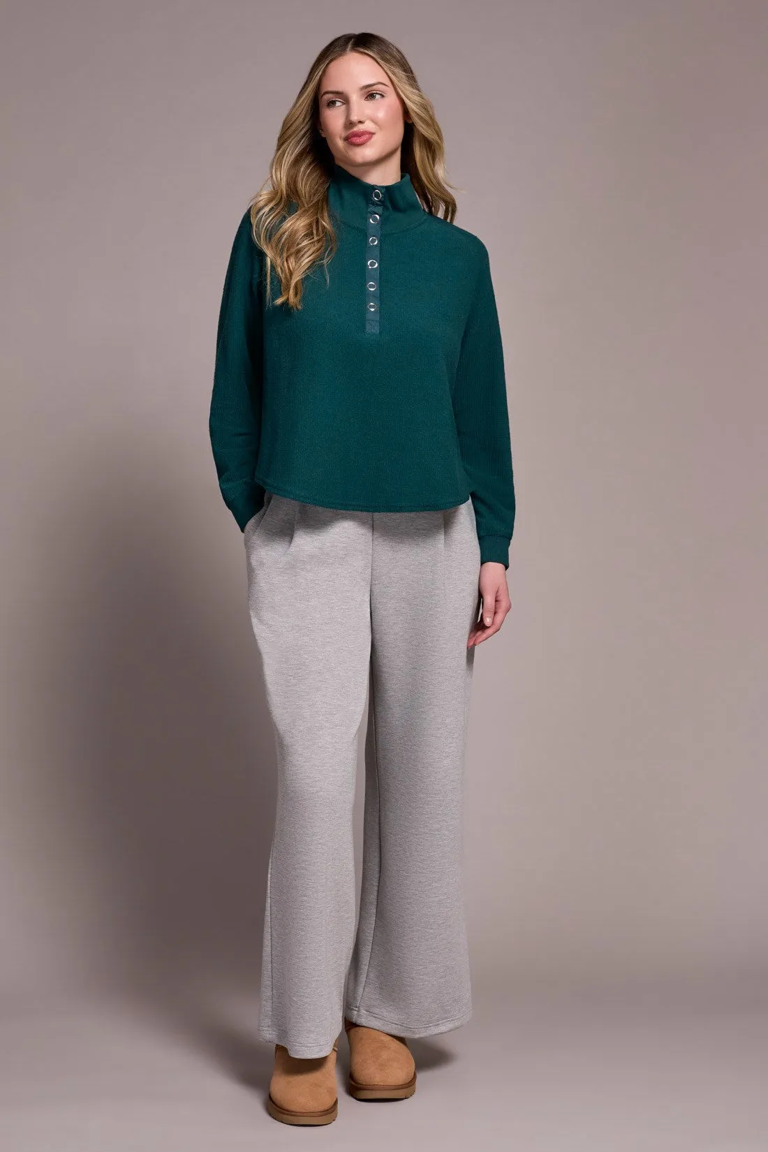 Johnny Collar Ribbed Henley Top-Silverpine sold by Tribal product image thumbnail 4